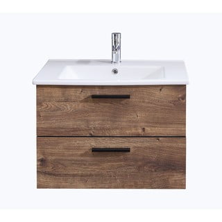 Rjava omarica za pod umivalnik brez pipe v hrastovem odtenku 71x51 cm - Pelipal