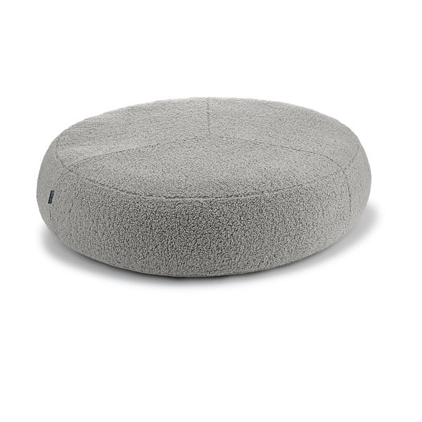 Siva bouclé podloga za pse ø 90 cm Senso Pouffe Pebble M/L – MiaCara