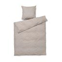 Siva/bež enojna podaljšana posteljnina iz krepa 150x210 cm Bæk&Bølge – JUNA