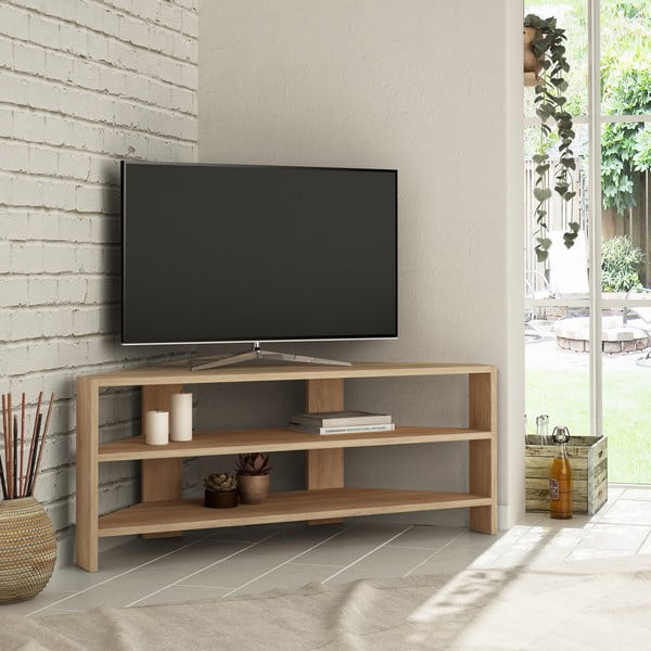 TV omarica v hrastovem dekorju 114x45x36 cm Thales Corner – Kalune Design-image-1