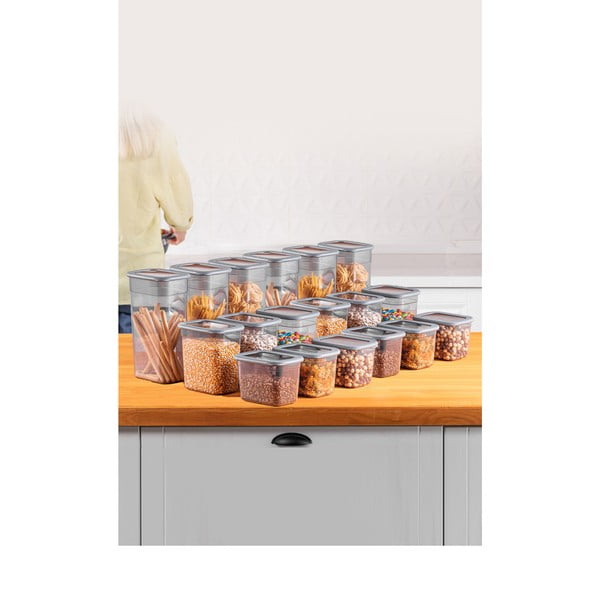 Posode za shranjevanje v kompletu 18 ks živil Fresco – Hermia-image-2