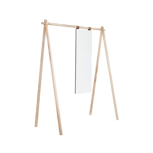 Stojalo iz borovega lesa z ogledalom Karup Design Hongi Natural-image-3