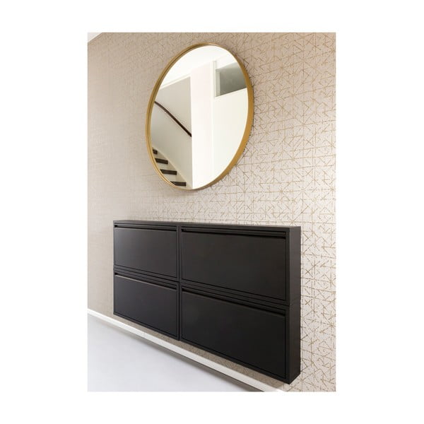 Črna kovinska preklopna omarica za čevlje 75x37,5x12,5 cm Billy – Spinder Design-image-4