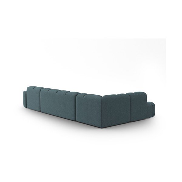 Modra kotna sedežna garnitura Lisa – Micadoni Home-image-4