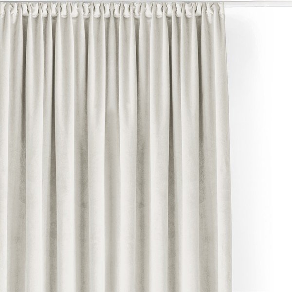 Kremno bela žametna zavesa za delno zatemnitev 200x225 cm Velto – Filumi-image-4