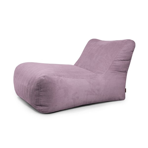 Vijolična vreča za sedenje iz rebrastega žameta Lounge 100 – SLOWDOWN