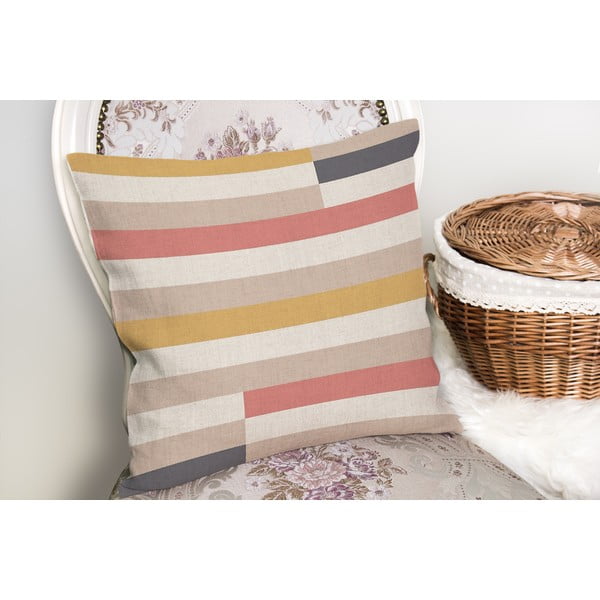 Prevleka za blazino 43x43 cm Rosy Bandas – Mila Home-image-1