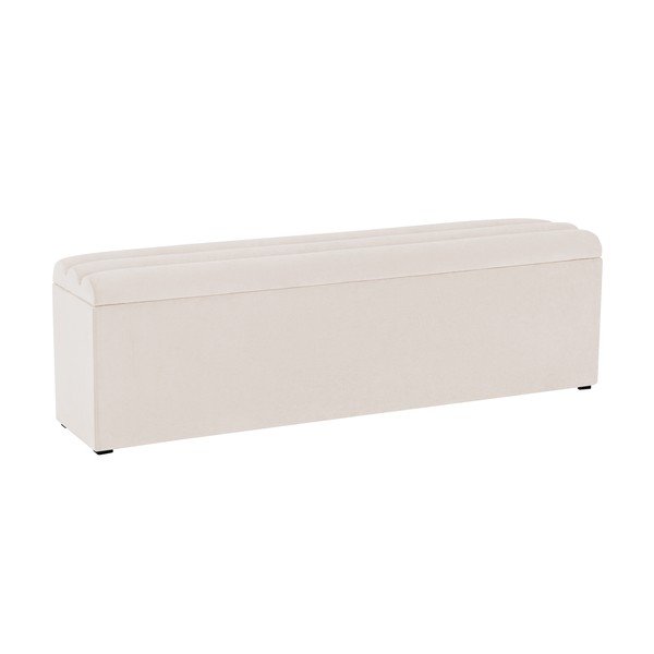 Kremasta otomanska omara s shranjevanjem Cosmopolitan Design LA, 180 x 47 cm