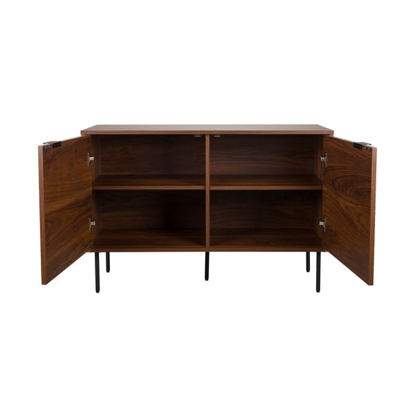 Rjava komoda v orehovem dekorju 110x74x40 cm Stripes – White Label-image-2