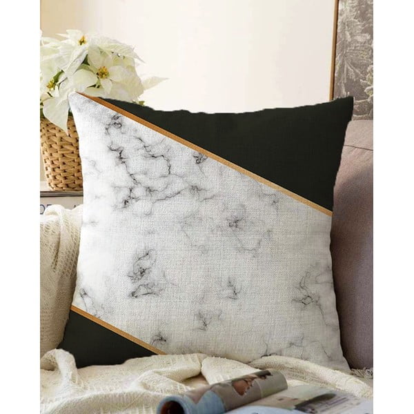 Prevleka za vzglavnik iz mešanice bombaža Minimalist Cushion Covers Shadowy Marble, 55 x 55 cm