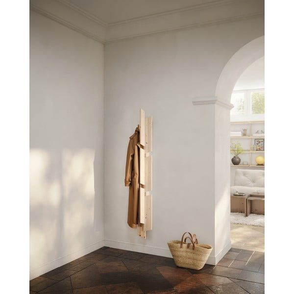 Stenski obešalnik iz masivnega bora v naravni barvi 26 cm Keeper – Karup Design-image-3
