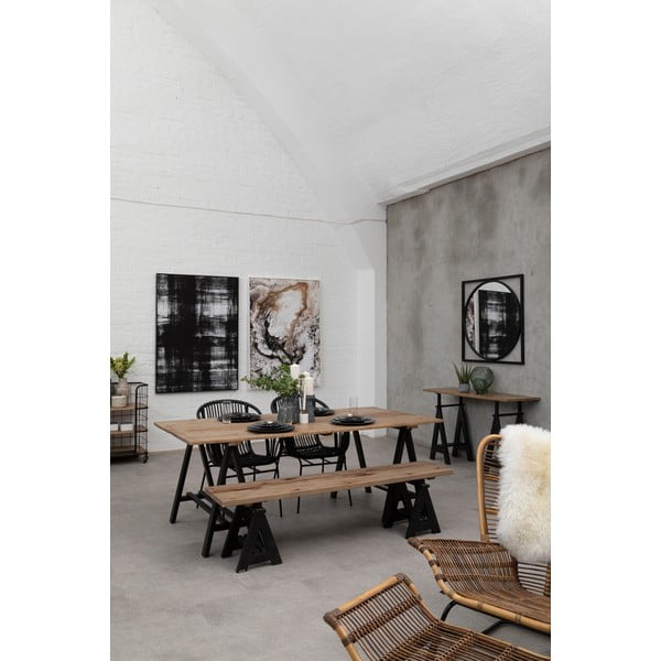 Stranska mizica z borovo mizno ploščo v naravni barvi 45x130 cm Hampstead – Premier Housewares-image-1