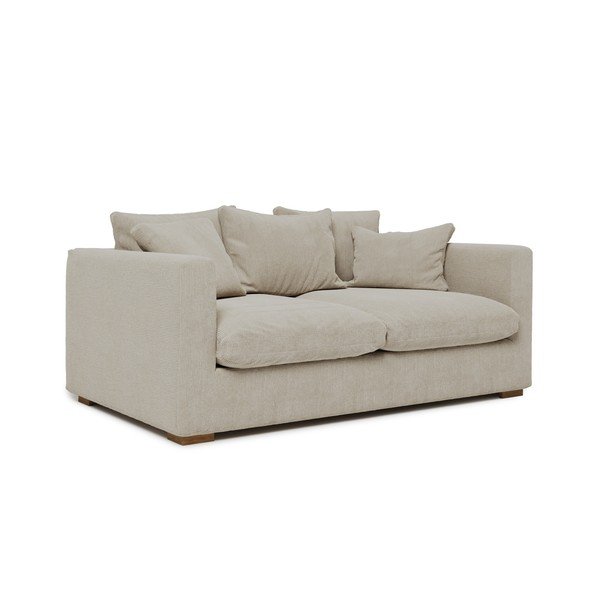 Kremno beli žametni kavč 175 cm Comfy - Scandic-image-1