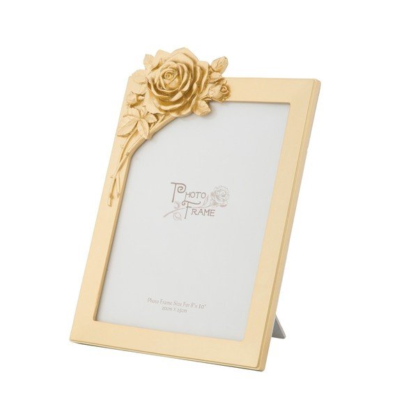 Rumeni okvir za fotografije v okvirju iz smole Mauro Ferretti Glam Rose, 20 x 25 cm