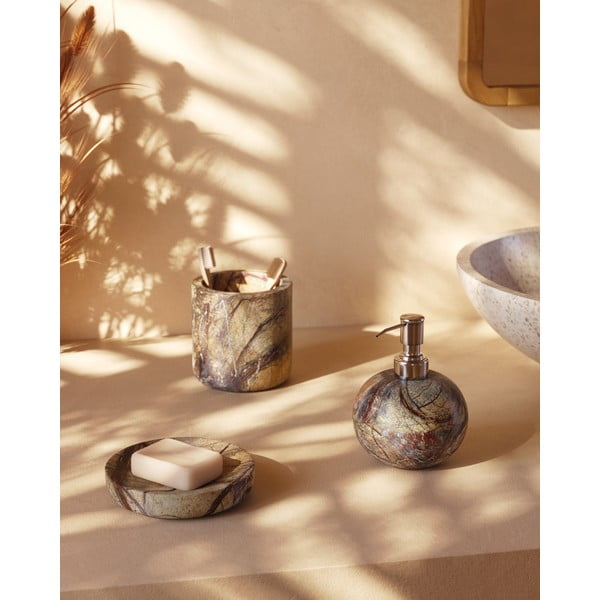 Marmorni dozirnik za milo v naravni barvi 200 ml Spalsh – Kave Home-image-2