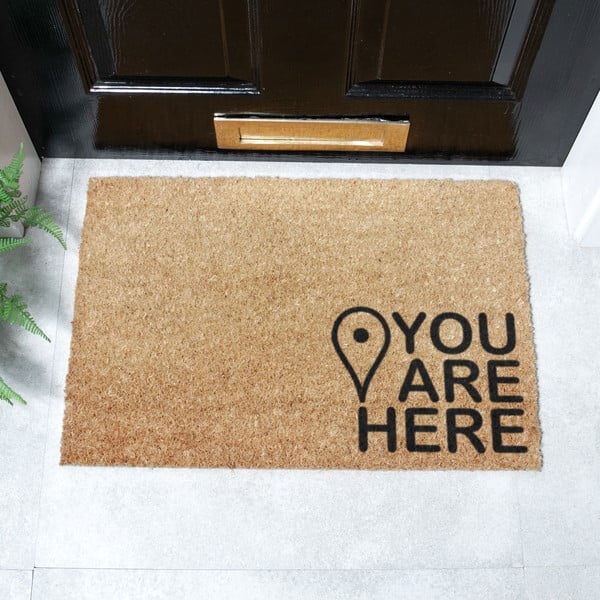 Predpražnik iz kokosovih vlaken 40x60 cm You Are Here – Artsy Doormats-image-2
