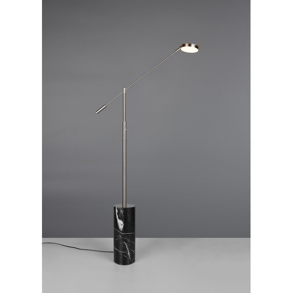 Črno-srebrna LED stoječa svetilka (višina 145 cm) Fiore – Trio Select-image-1