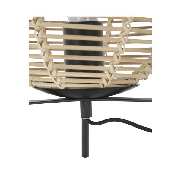 Črna namizna svetilka s senčnikom iz ratana Westwing Collection Wasa, višina 38 cm-image-3