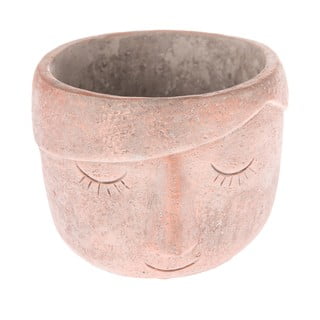 Roza betonski cvetlični lonček Dakls Smiley, višina 11 cm