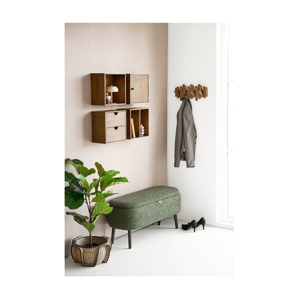 Zelena klop iz tkanine bouclé Harlow – House Nordic-image-1