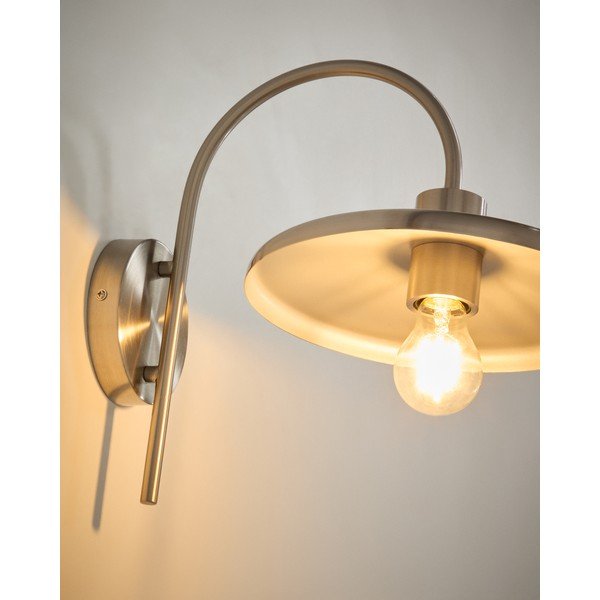 Stenska svetilka v srebrni barvi ø 27 cm Nuvira – Kave Home-image-2