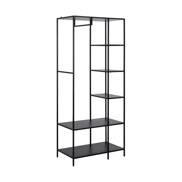 Črna odprta garderobna omara 80x185 cm Newcastle – Actona-image-2