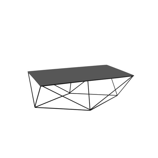 Črna klubska miza Custom Form Daryl, 140 x 80 cm