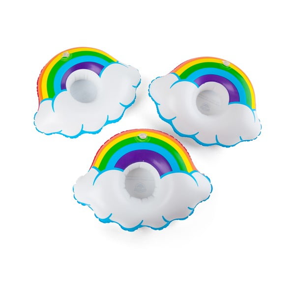 Komplet 3 napihljivih obročev za pijačo v obliki mavrice Big Mouth Inc.-image-3