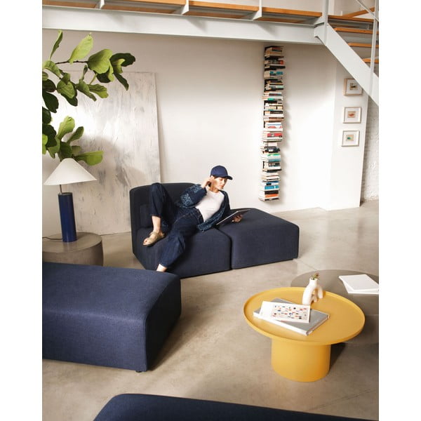 Gorčično rumena kovinska okrogla mizica ø 72 cm Fleksa – Kave Home-image-3