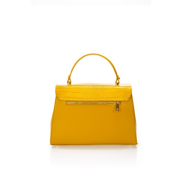 Rumena usnjena torbica Federica Bassi Maria-image-2