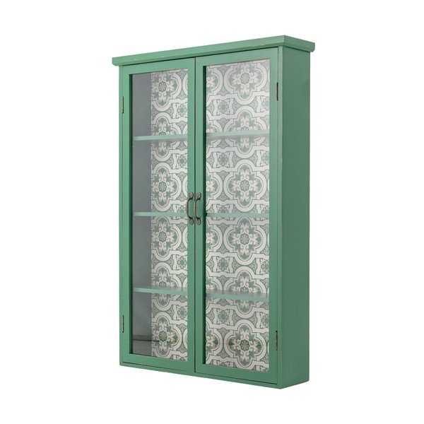 Zelena stenska vitrina iz masivne jelke 81x122x22 cm Hazem – Bloomingville-image-2
