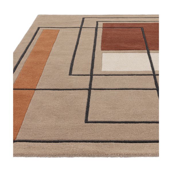 Opečnato oranžna/bež volnena preproga 120x170 cm Reef – Asiatic Carpets-image-3