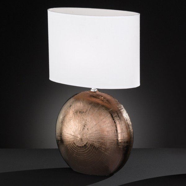Belo-rjava namizna svetilka Fischer & Honsel Foro, višina 53 cm-image-2