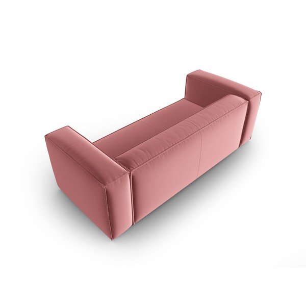 Rožnata žametna sedežna garnitura 200 cm Mackay – Cosmopolitan Design-image-3