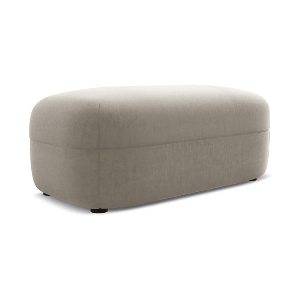 Bež žameten tabure Moana – Makamii-image-1