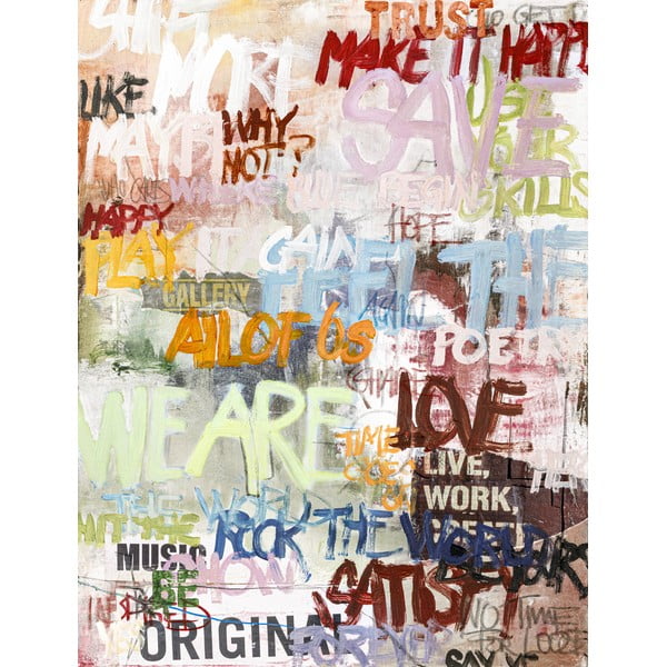 Slika z ročno naslikanimi elementi 90x118 cm Streetlife    – Malerifabrikken