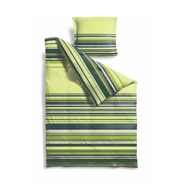 Podaljšano posteljno perilo Lime Stripes, 140x220 cm