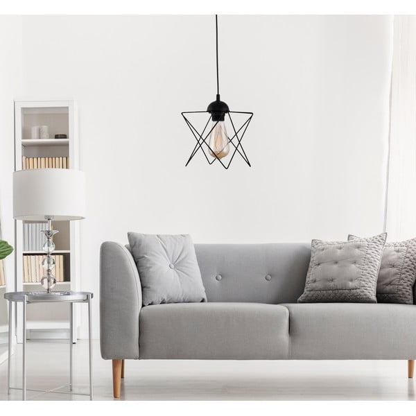 Črna viseča svetilka – Opviq lights-image-2