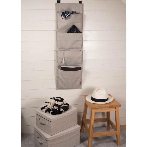 Bež tekstilna škatla za shranjevanje s pokrovom 35x26x19 cm Soft Storage – Bigso-image-3