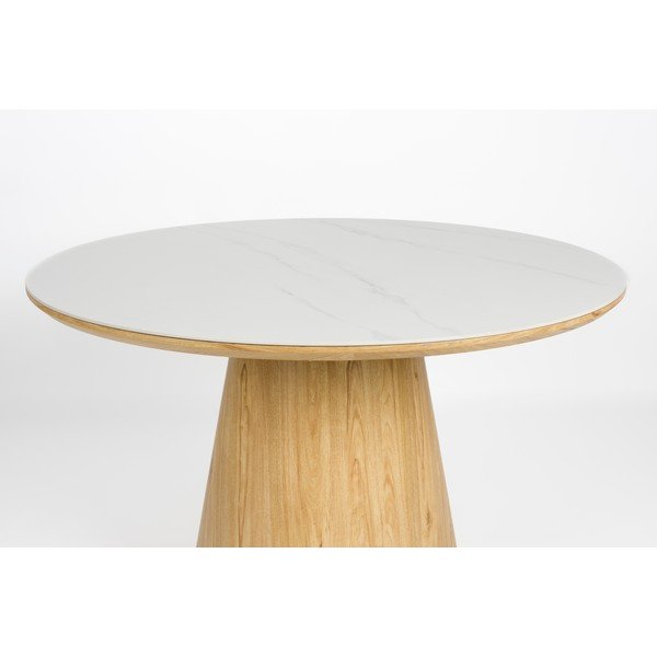 Okrogla jedilna miza s kamnito mizno ploščo ø 115 cm Almira – White Label-image-4