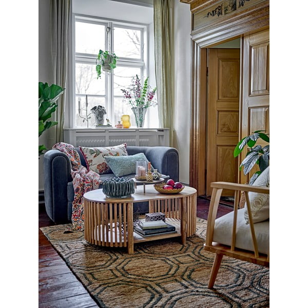 Modro-siva žametna sedežna garnitura 152 cm Malala – Bloomingville-image-1