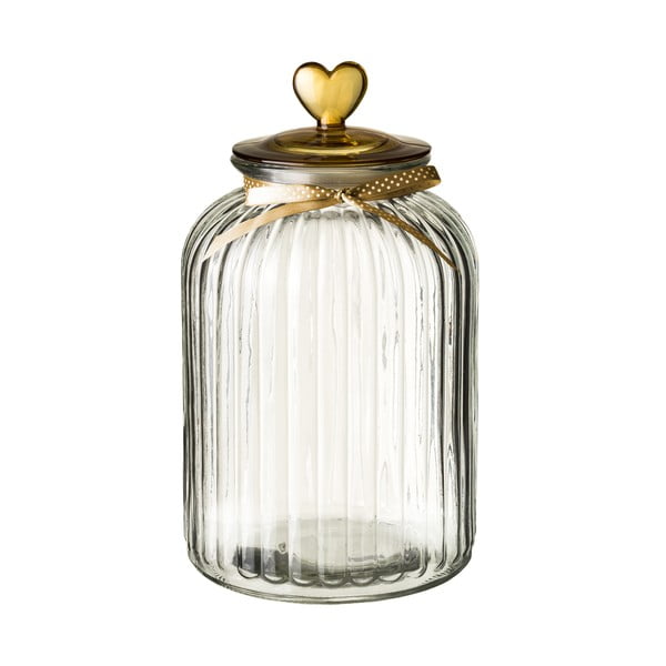 Steklena posoda z zlatim pokrovom Unimasa Heart, 5,4 l