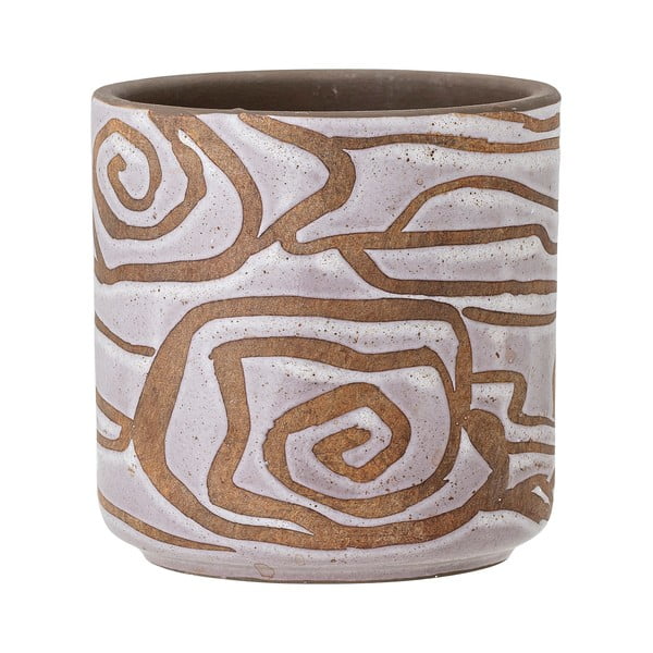 Ročno poslikan okrasni cvetlični lonec iz terakote ø 12 cm Lija – Bloomingville