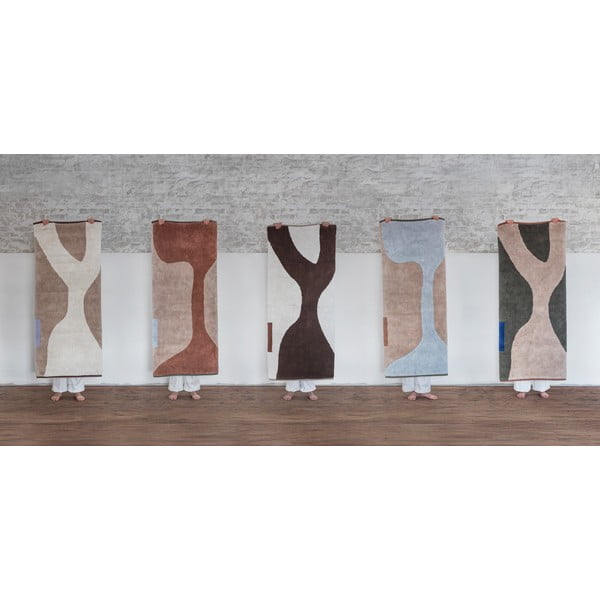 Belo-rjav pralen bombažen tekač 70x150 cm Figura – Mette Ditmer Denmark-image-4