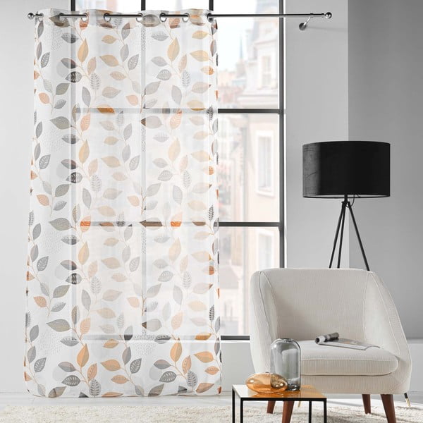 Bela prosojna zavesa iz tančice 140x280 cm Vahine – douceur d'intérieur-image-2