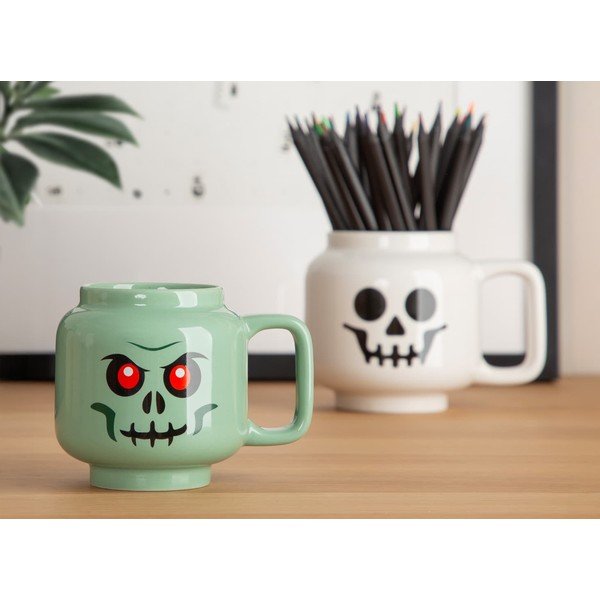 Zelena keramična otroška skodelica za latte 255 ml Skeleton – LEGO®-image-1