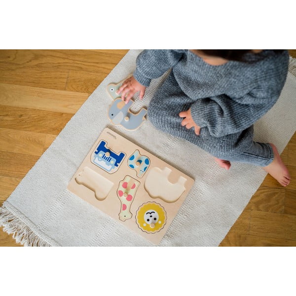 Lesena sestavljanka vtikanka (število koščkov 6) Safari – Kindsgut-image-1