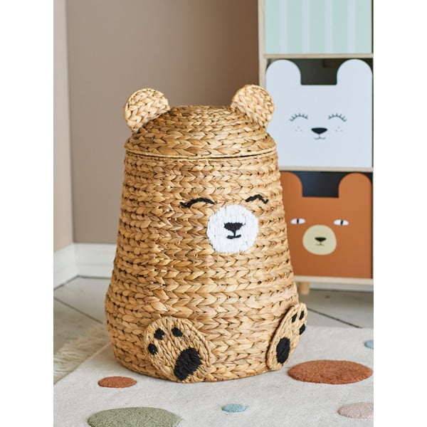 Otroška škatla za shranjevanje iz vodne hijacinte v naravni barvi ø 40x57 cm Timone – Bloomingville Mini-image-1