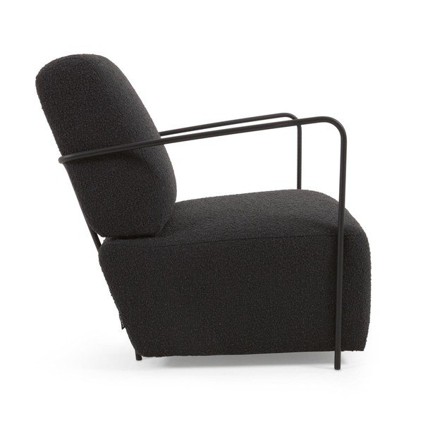 Črn fotelj Gamer - Kave Home-image-2