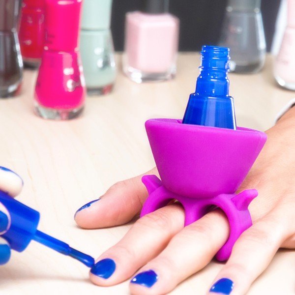 Vijolično držalo za lak za nohte InnovaGoods Domači salon za nohte-image-1